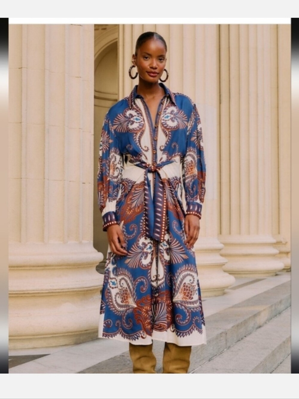 FARM Rio Blue Arjabesque Mididress - Picture 5 of 5